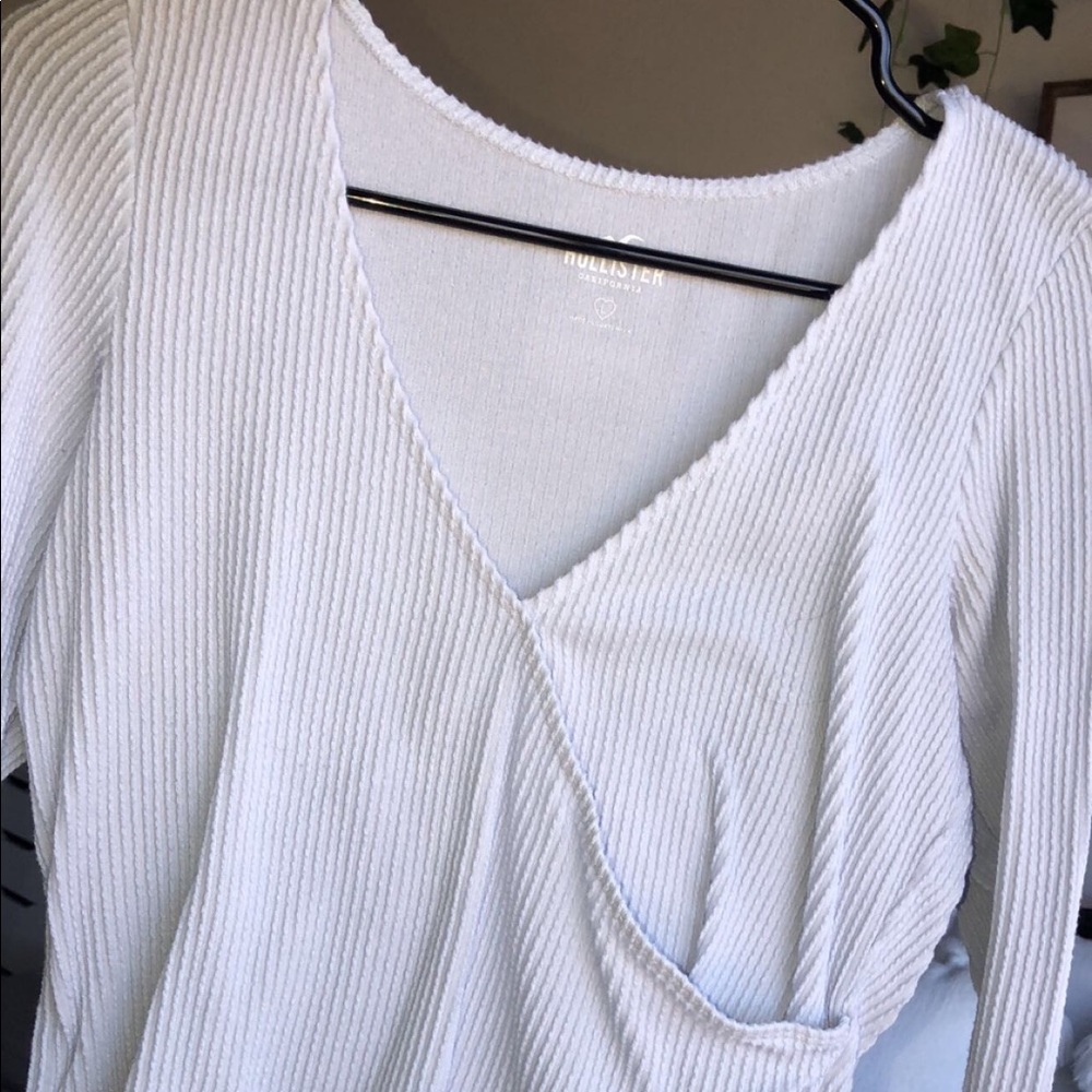 Light blue crossed chest shirt